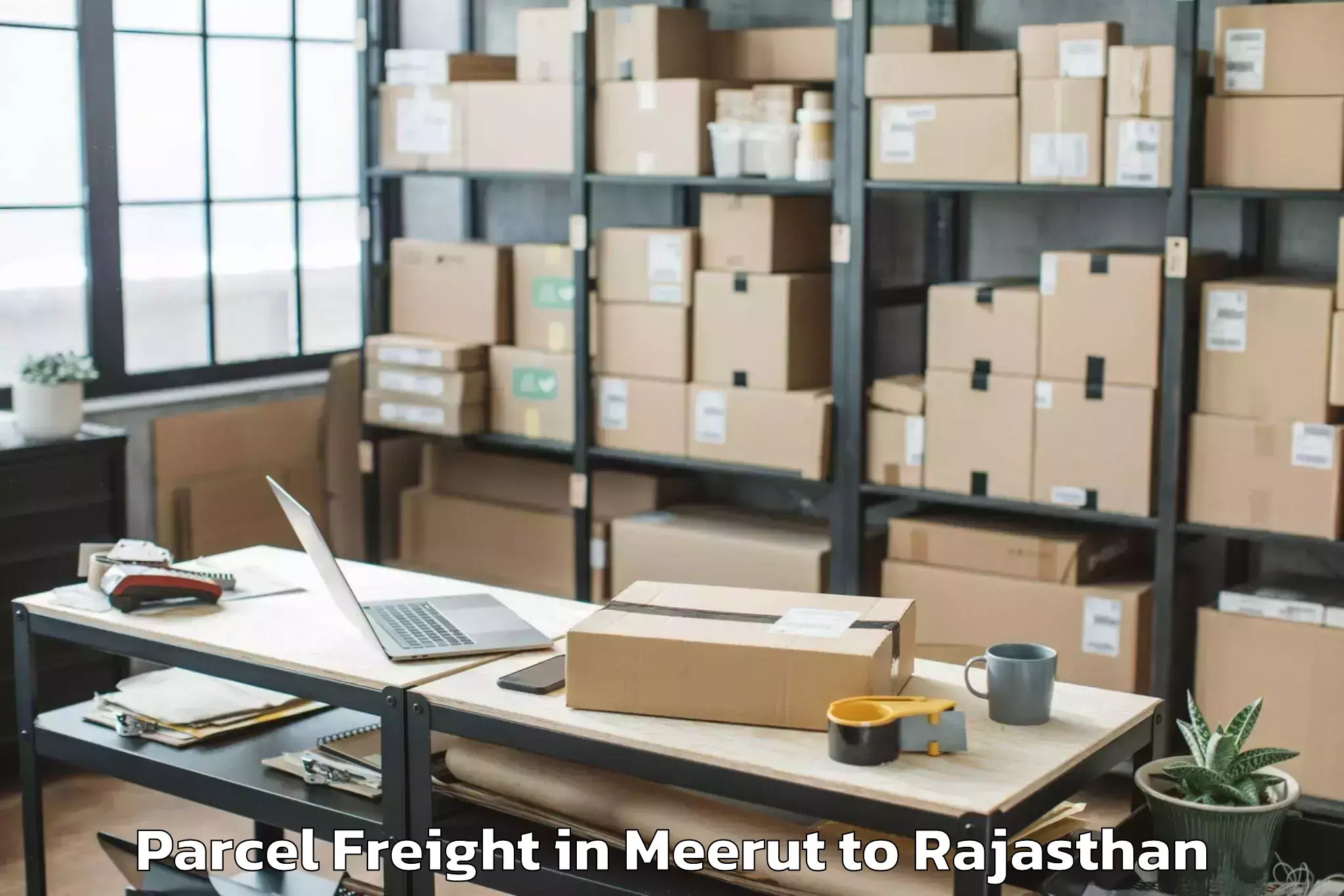 Hassle-Free Meerut to Bassi Parcel Freight